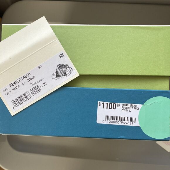 Marni Slides Orange & Yellow Crocheted Raffia Slides Fussbett Shoe Sz IT 37/US 7 - Picture 9 of 10